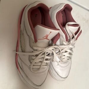 Girls Pink/ White Jordans, Size 3